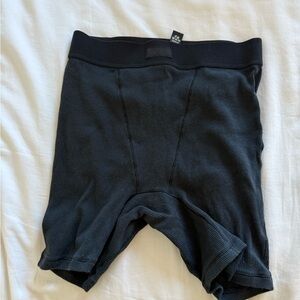 Black Ribbed Boxer Briefs SKIMS WOMEN